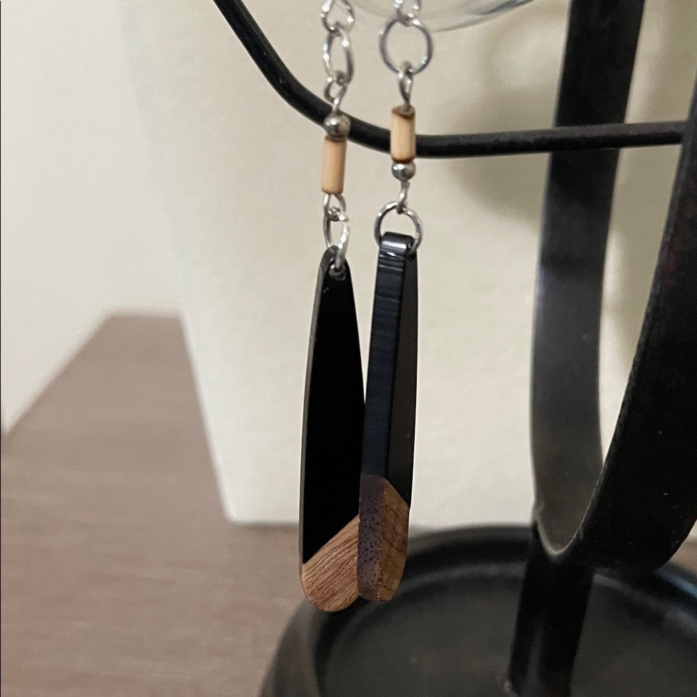 Artisan Black and Brown Earrings